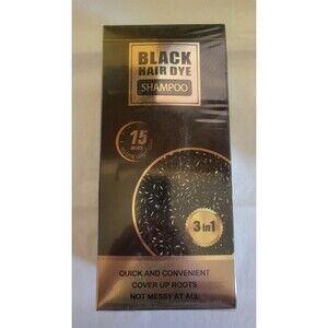 Black Hair Dye Shampoo 3 in 1 NIB